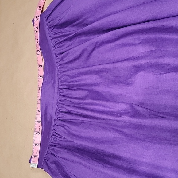 J. Crew Size 0 Purple 100% Cotton Lined Full Skirt, Midi Length, Exc. Used Cond. - Picture 5 of 11